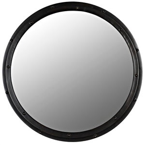 Noir Round Mirror CMIR001MTB