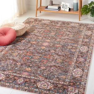 Safavieh Crimson 224 Power Loomed 90% Space Dyed Polyester/10% Shrink Polyester Rug CMS224B-9