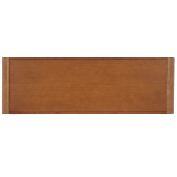 Safavieh Omara 2 Tier Console Table Walnut Rubberwood, Mdf Veneer Rubberwood CNS1500B