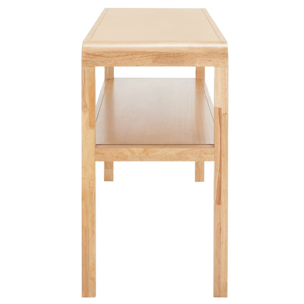 Safavieh Omara 2 Tier Console Table Natural Rubberwood, Mdf Veneer Rubberwood CNS1500C