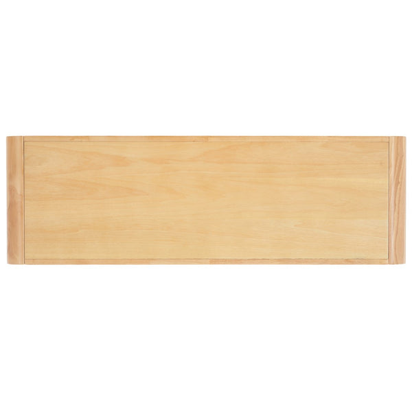 Safavieh Omara 2 Tier Console Table Natural Rubberwood, Mdf Veneer Rubberwood CNS1500C