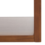 Safavieh Omara 3 Tier Console Table Walnut Rubberwood, Mdf Veneer Rubberwood CNS1501B