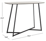 Safavieh Arrington Console Table  White/Black Metal CNS4203A