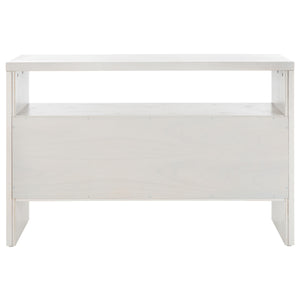 Safavieh Zella 4 Door Console Table White Washed Pine Wood / Pb / Mindi Veneer / Albasia Veneer CNS5004A