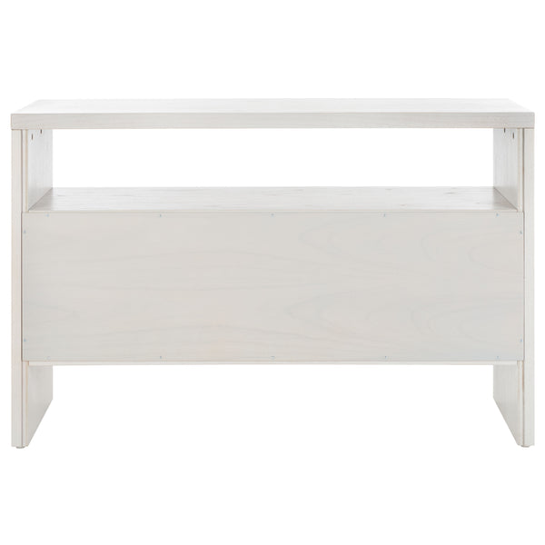 Safavieh Zella 4 Door Console Table White Washed Pine Wood / Pb / Mindi Veneer / Albasia Veneer CNS5004A