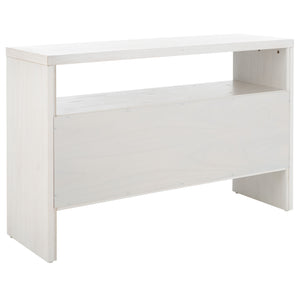 Safavieh Zella 4 Door Console Table White Washed Pine Wood / Pb / Mindi Veneer / Albasia Veneer CNS5004A