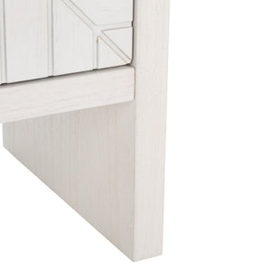 Safavieh Zella 4 Door Console Table White Washed Pine Wood / Pb / Mindi Veneer / Albasia Veneer CNS5004A