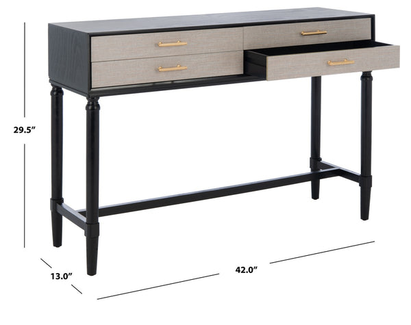 Safavieh Estella 4Drw Console Table CNS5732B