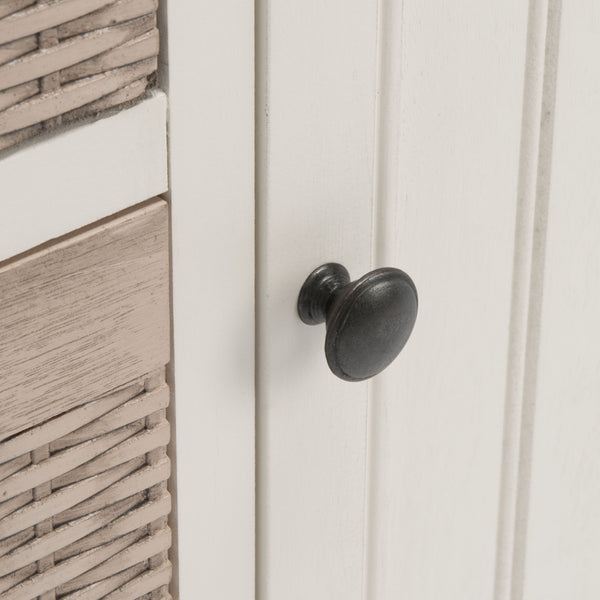 Landers 2 Door Console with Removable Baskets - Stylish Storage Solution for Entryway or Living Room