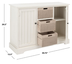 Landers 2 Door Console with Removable Baskets - Stylish Storage Solution for Entryway or Living Room