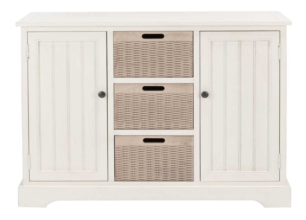 Landers 2 Door Console with Removable Baskets - Stylish Storage Solution for Entryway or Living Room