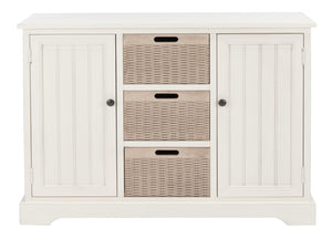 Landers 2 Door Console with Removable Baskets - Stylish Storage Solution for Entryway or Living Room