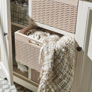 Landers 2 Door Console with Removable Baskets - Stylish Storage Solution for Entryway or Living Room