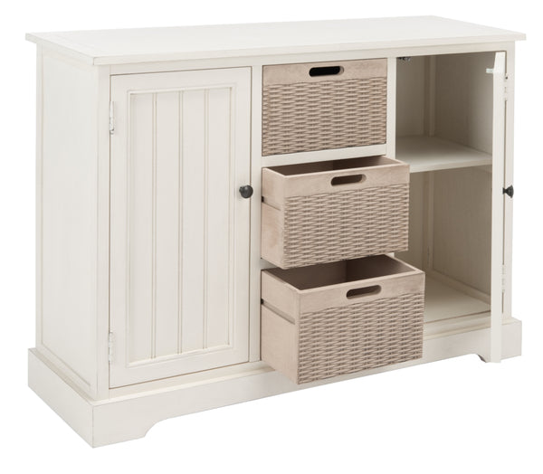 Landers 2 Door Console with Removable Baskets - Stylish Storage Solution for Entryway or Living Room
