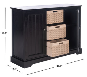 Landers 2 Door Console with Removable Baskets - Stylish Storage Solution for Entryway or Living Room