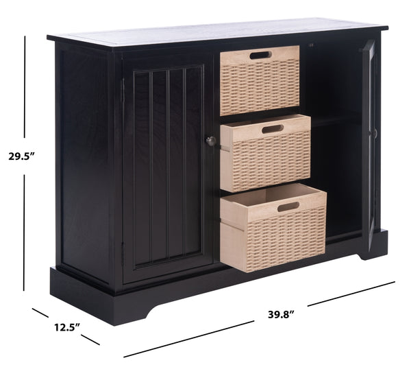Landers 2 Door Console with Removable Baskets - Stylish Storage Solution for Entryway or Living Room