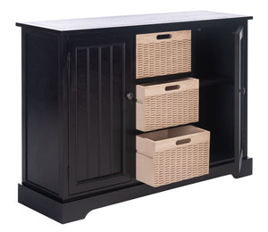 Landers 2 Door Console with Removable Baskets - Stylish Storage Solution for Entryway or Living Room