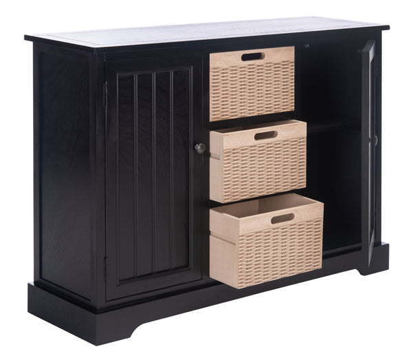 Landers 2 Door Console with Removable Baskets - Stylish Storage Solution for Entryway or Living Room