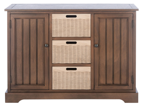 Landers 2 Door Console with Removable Baskets - Stylish Storage Solution for Entryway or Living Room