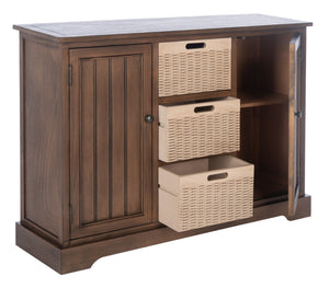Landers 2 Door Console with Removable Baskets - Stylish Storage Solution for Entryway or Living Room