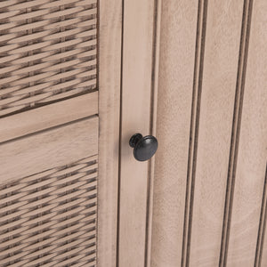 Landers 2 Door Console with Removable Baskets - Stylish Storage Solution for Entryway or Living Room