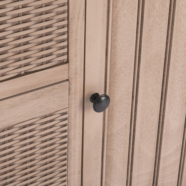 Landers 2 Door Console with Removable Baskets - Stylish Storage Solution for Entryway or Living Room