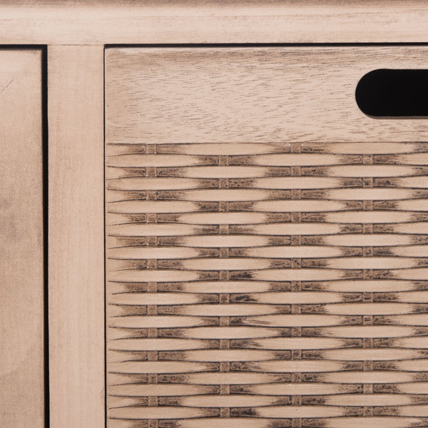 Landers 2 Door Console with Removable Baskets - Stylish Storage Solution for Entryway or Living Room