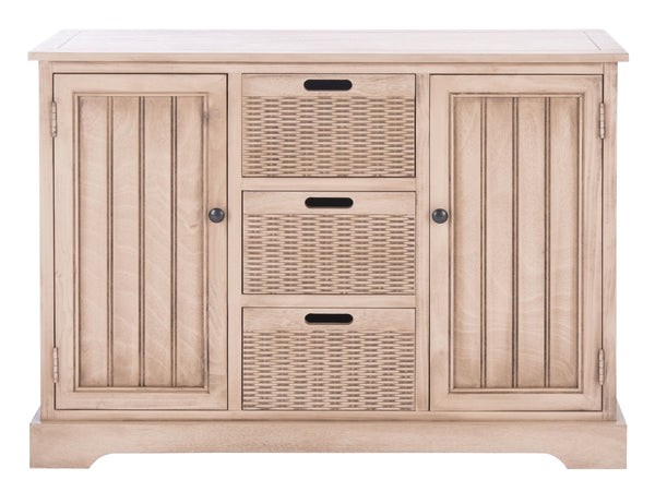 Landers 2 Door Console with Removable Baskets - Stylish Storage Solution for Entryway or Living Room