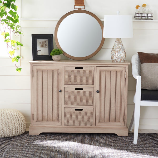 Landers 2 Door Console with Removable Baskets - Stylish Storage Solution for Entryway or Living Room