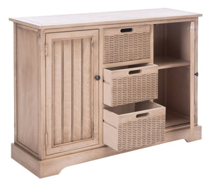Landers 2 Door Console with Removable Baskets - Stylish Storage Solution for Entryway or Living Room