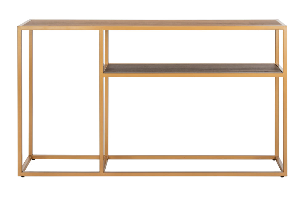 Octavia Modern Designer Console Table with Geometric Style and Luxurious Wood Finish for Living Room