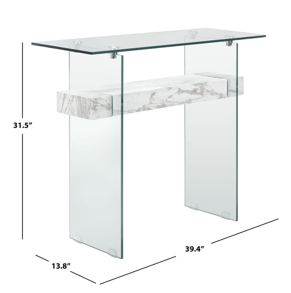 Kayley Console Table - Elegant Modern Design with Chic Geometric Lines Perfect for Any Space