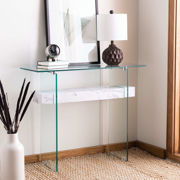 Kayley Console Table - Elegant Modern Design with Chic Geometric Lines Perfect for Any Space