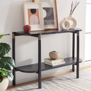 Safavieh Errington Console Table Black / Gold Accents Metal CNS9000A