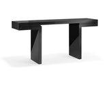 Delaney Console In High Black Gloss Lacquer