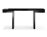 Delaney Console In High Black Gloss Lacquer