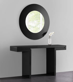 Delaney Console In High Black Gloss Lacquer