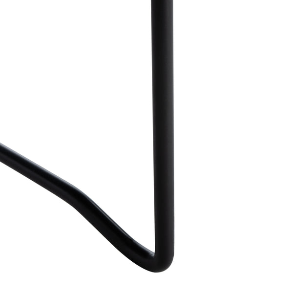 Ruby Contemporary Round Tray Top Coffee Table with Rose Gold Glass and Black Wood Frame, Stylish & Elegant