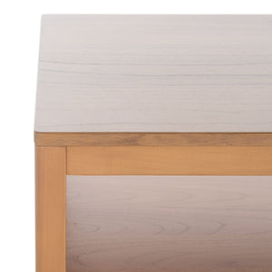 Miya Coffee Table: Stylish Rattan Mesh Design with Open Shelves for a Cozy Living Room Centerpiece