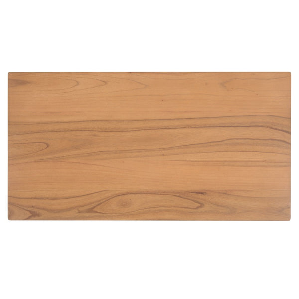 Miya Coffee Table: Stylish Rattan Mesh Design with Open Shelves for a Cozy Living Room Centerpiece