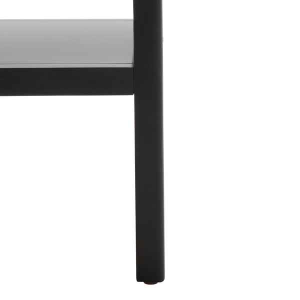 Miya Coffee Table: Stylish Rattan Mesh Design with Open Shelves for a Cozy Living Room Centerpiece