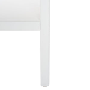 Miya Coffee Table: Stylish Rattan Mesh Design with Open Shelves for a Cozy Living Room Centerpiece