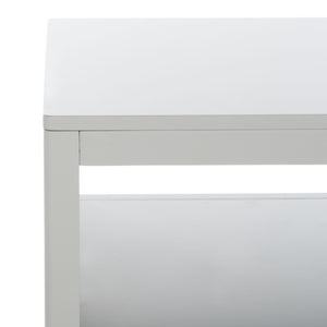 Miya Coffee Table: Stylish Rattan Mesh Design with Open Shelves for a Cozy Living Room Centerpiece