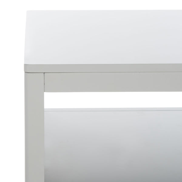 Miya Coffee Table: Stylish Rattan Mesh Design with Open Shelves for a Cozy Living Room Centerpiece