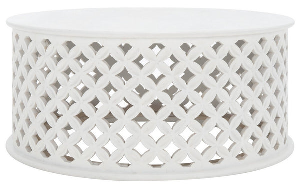 Safavieh Kaydix Round Coffee Table White Wash  COF5300A