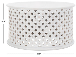 Safavieh Kyrith Round Coffee Table White Wash  COF5301B