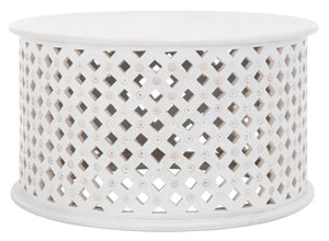 Safavieh Kyrith Round Coffee Table White Wash  COF5301B