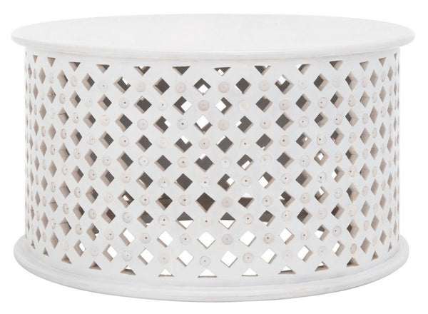 Safavieh Kyrith Round Coffee Table White Wash  COF5301B