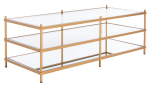 Safavieh Cathal Glass And Mirror Coffee Table COF6204B