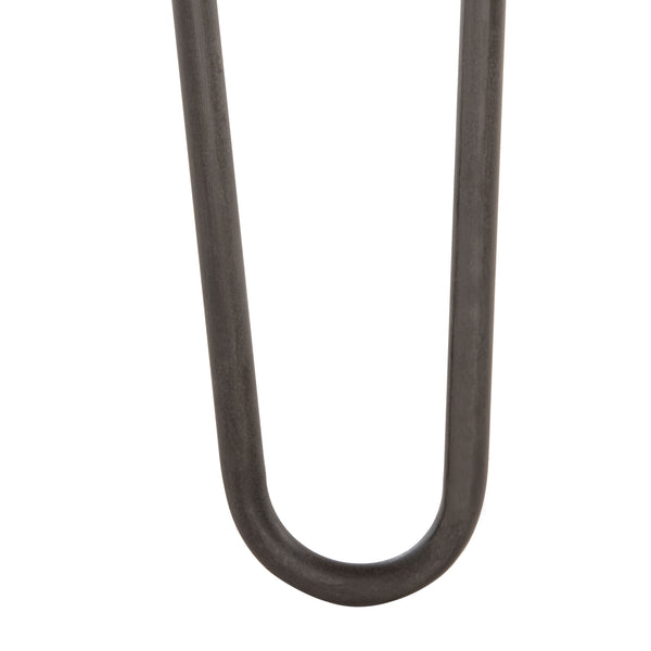 Dale Contemporary Free Edge Coffee Table - Weathered Oak with Dark Steel Legs for Modern Style